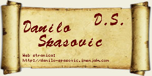 Danilo Spasović vizit kartica